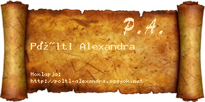 Pöltl Alexandra névjegykártya